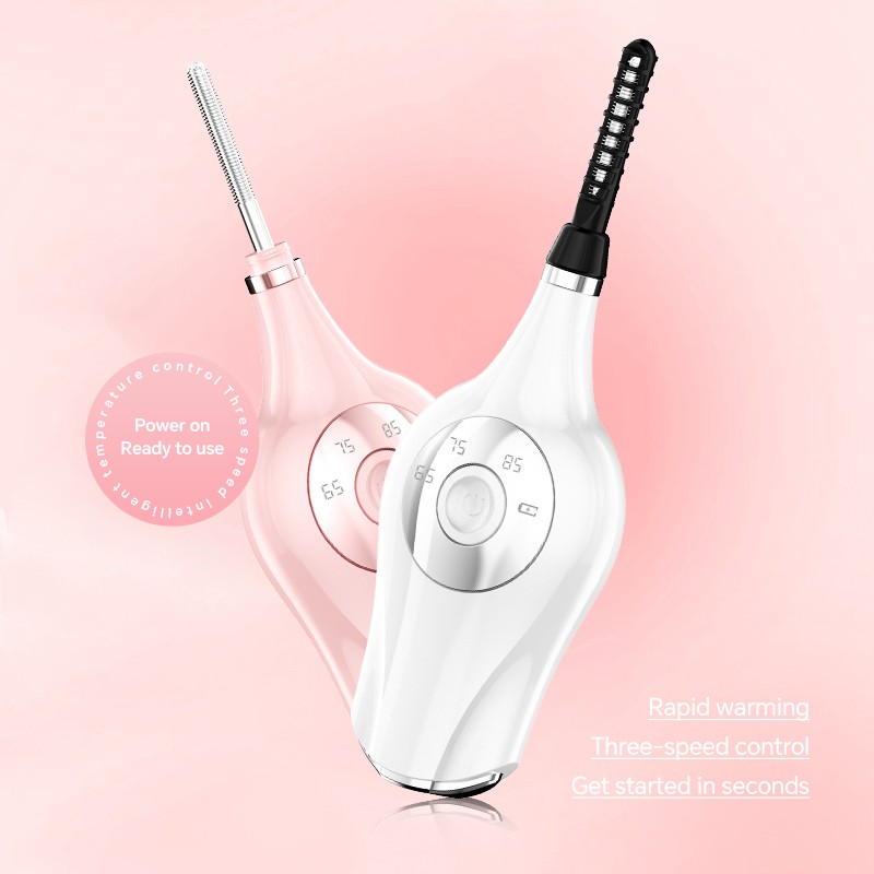 3 Brush Heads Heated Eyelash Curler